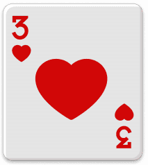 Matatu attack card — three of hearts penalty card