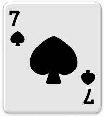 Matatu card — seven of spades matches by number